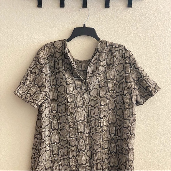 Zara Woman sz:XL Snakeskin Patterned Mini Dress - Picture 5 of 10